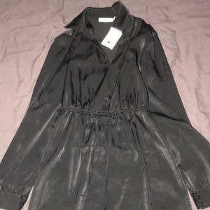 Black silk dress